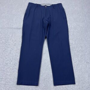 Under Armour Chinos Mens 34x30 Blue UA Golf Tapered Pants Stretch Preppy 1377301